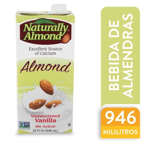 Bebida Almendra Vainilla Sin Azucar Naturally Almond - 946ml