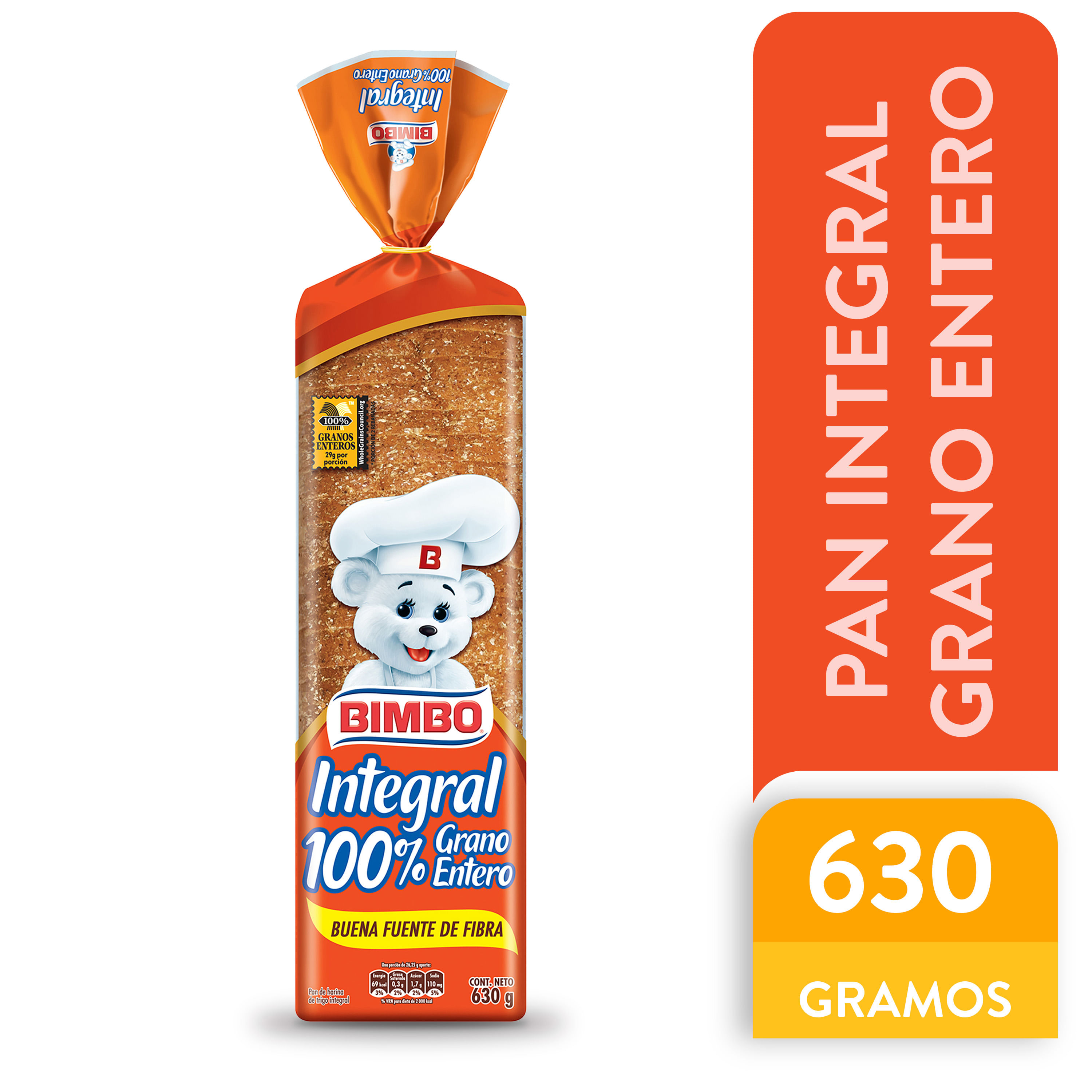 Bimbo Pan Integral 2 Unidades 650 g, Panes y tortillas, Pricesmart, Barranquilla