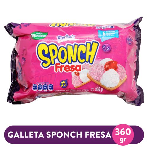 Galleta Marinela Sponch Fresa - 360gr