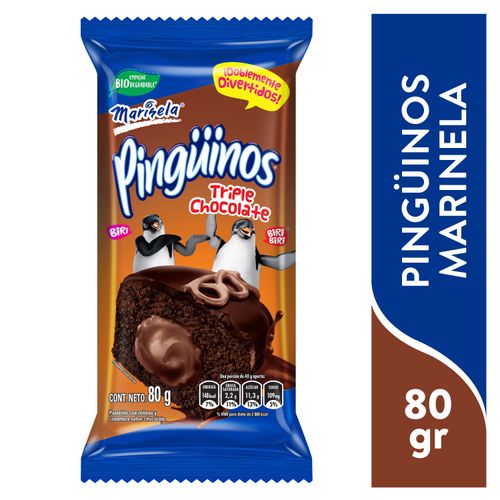 Pinguinos Marinela Triple Chocolate -  80gr