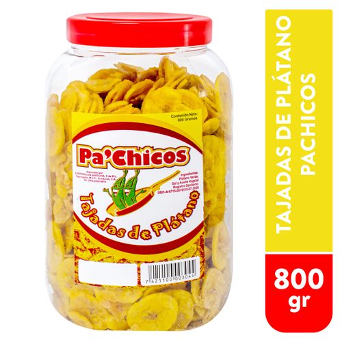 Tajadas De Platano Pachicos Bote- 800gr