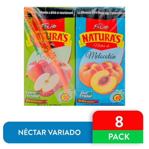 Néctar Naturas de Manzana Pera Melocotón 8 Pack - 200 ml