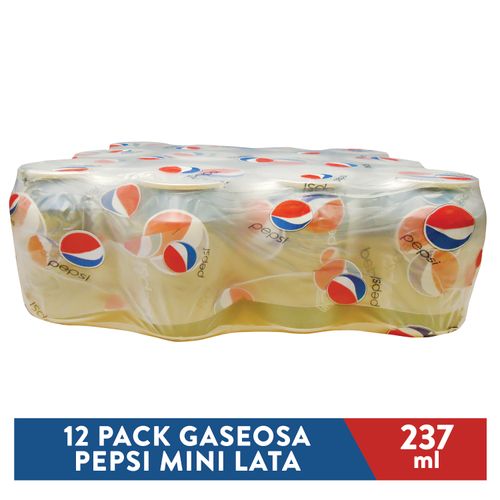 12 Pack Gaseosa Pepsi Mini Lata - 2844Ml