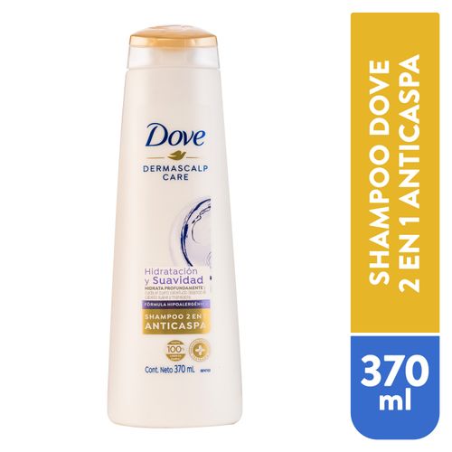 Shampoo Anticaspa Dove Hidratación Y Suavidad 2En1 - 370ml