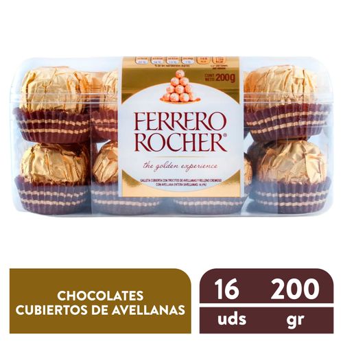 Chocolates Ferrero Rocher Golden Caja Plastica - 200gr
