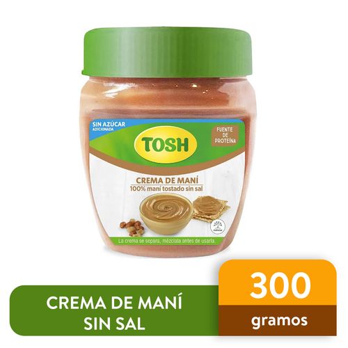 Crema de Maní Tosh Sin Sal - 300gr