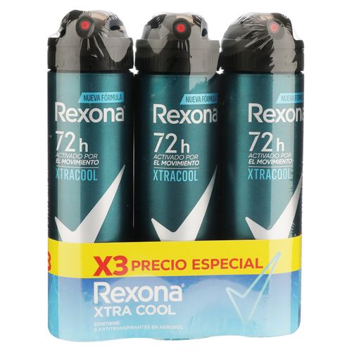 3pack Desodo Spray Rexona Xtracool 450gr