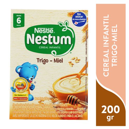Cereal Infantil Nestlé® NESTUM® Trigo Miel  Caja -200gr