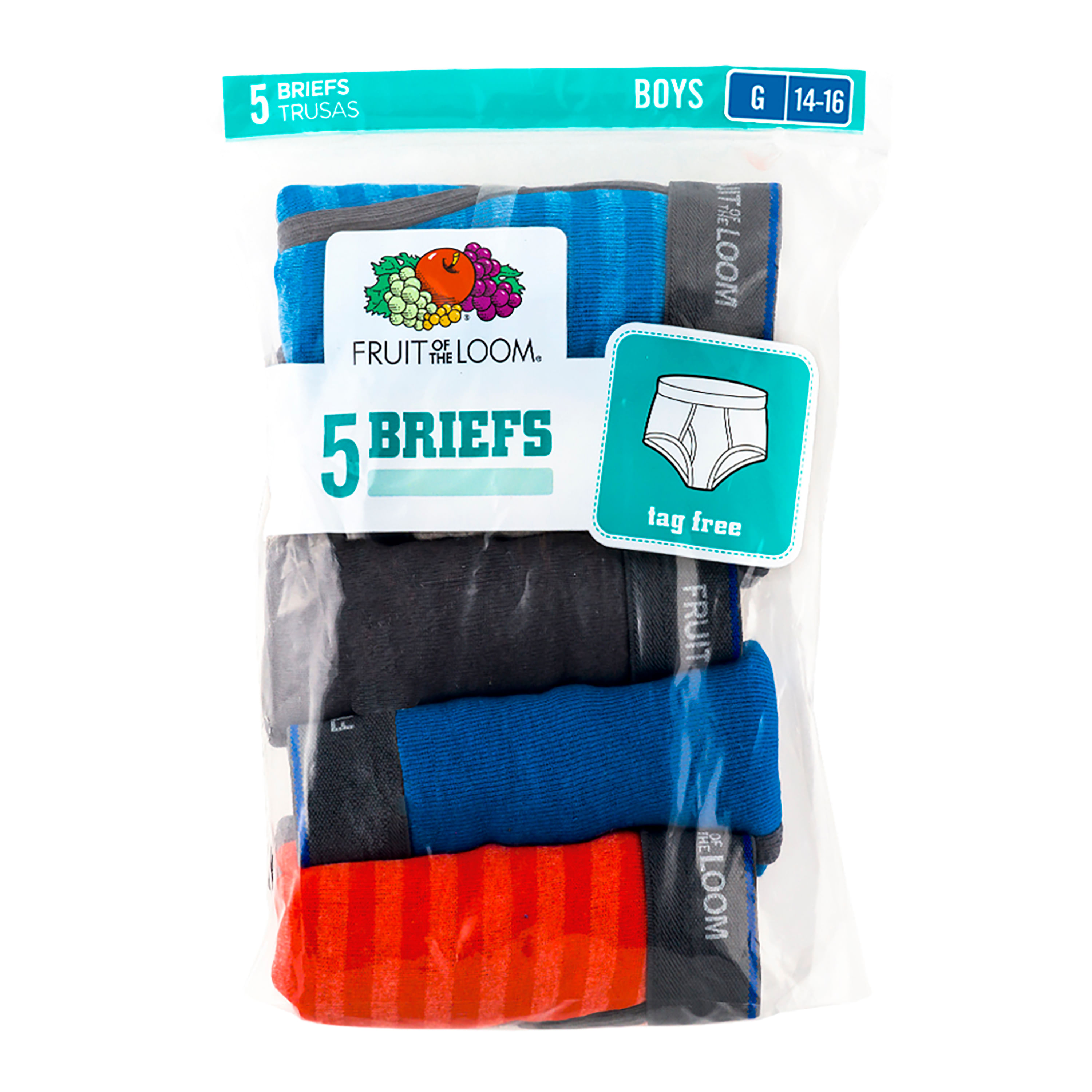 Comprar 5 Pack Calzoncillo de Ni o Color Azul Fruit of the Loom