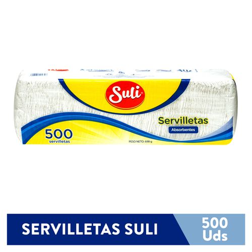 Servilleta Suli Blana Cuadrada - 500 unidades