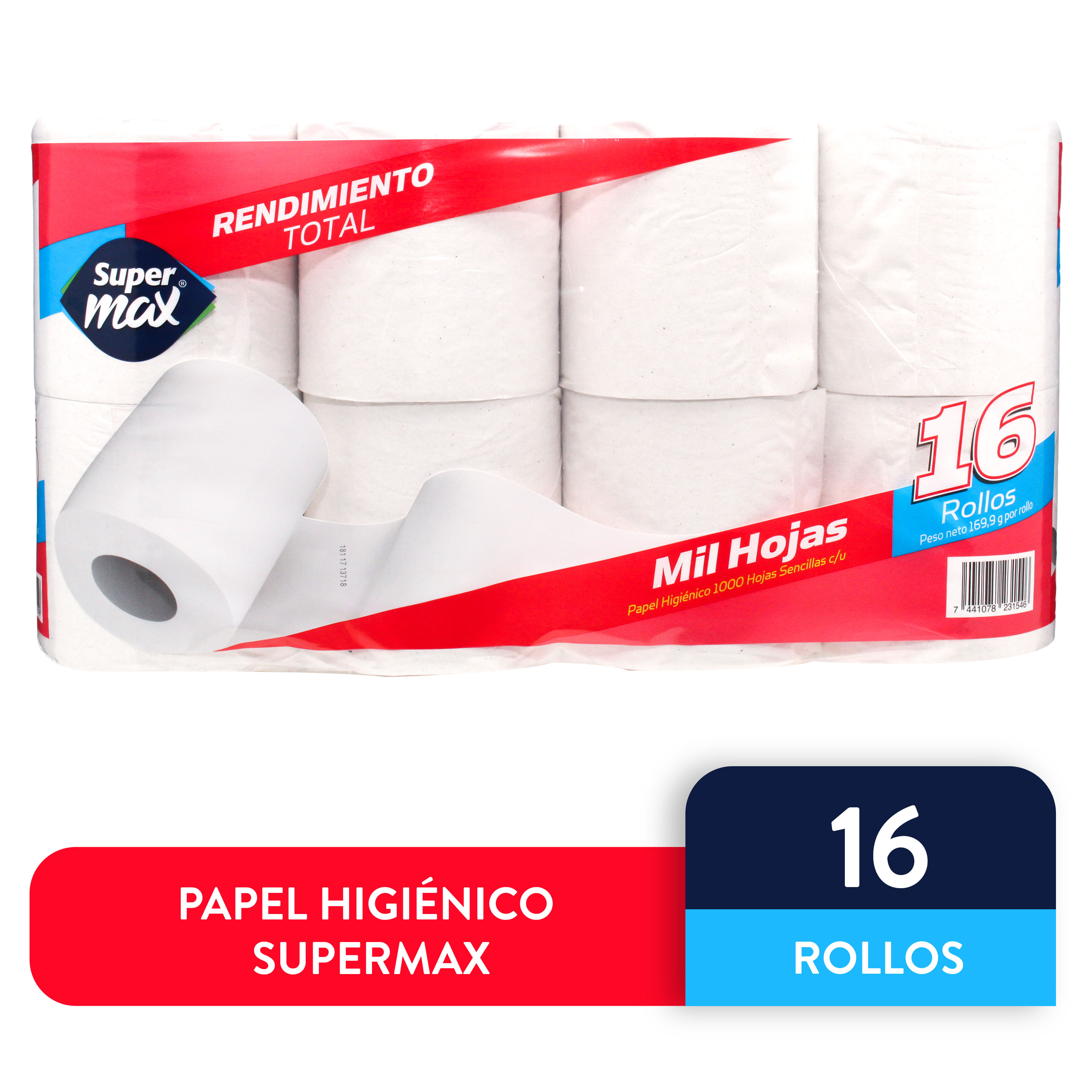 Comprar Papel Higienico Supermax 1P 1000 Hojas 6rollos