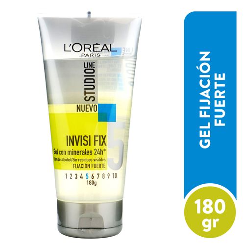 Gel Studio Loreal Line Invisible Extra Fija - 180 g