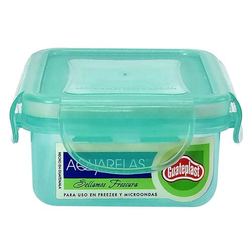 Tazon Guateplast Click Clak Rectangukar Aqua (8 Oz/240 Ml)