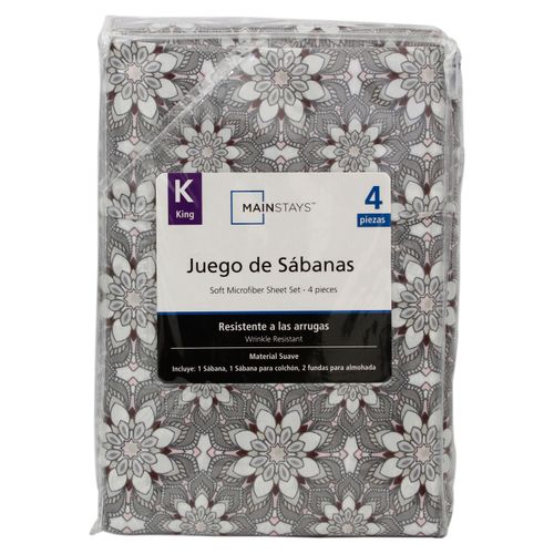 Juego De 4 Piezas Tamanio King De Microf