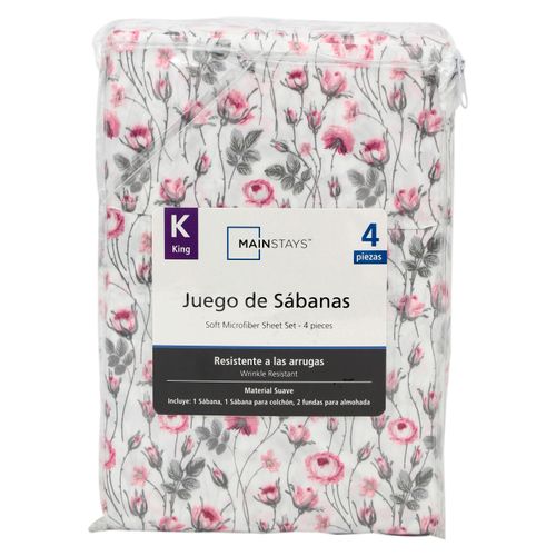 Juego De 4 Piezas Tamanio King De Microf