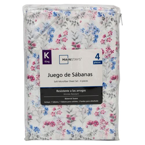 Juego De 4 Piezas Tamanio King De Microf