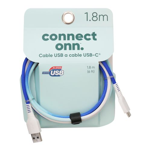 Cable Usb Onn Color Azul Usb 1.8mt Con Luz - Und