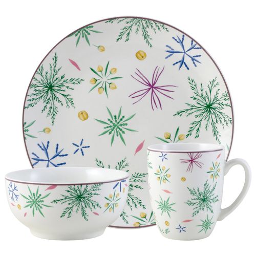 Vajilla de Porcelana Mainstays Surtida de 12 Piezas