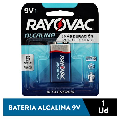 Bateria Rayovac Alcalina 9 Volt - 1 Unidad