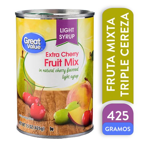 Fruta Mixta Great Value Triple Cereza - 425gr