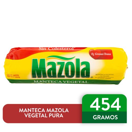 Manteca Mazola Vegetal Pura -454gr