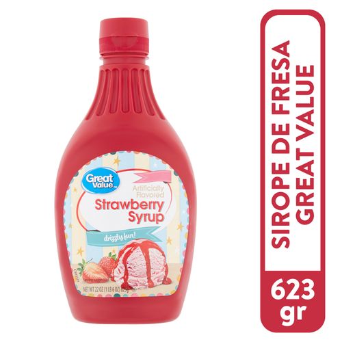 Sirope De Fresa Great Value 624Gr