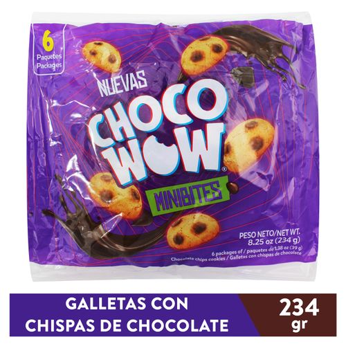 Galleta Chocowow Minibite 6 Pack - 234gr