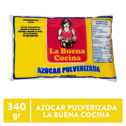 Azúcar La Buena Cocina Pulverizada - 340 g