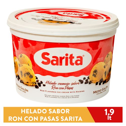 Helado Sarita Con Sabor Ron Con Pasas - 1000gr