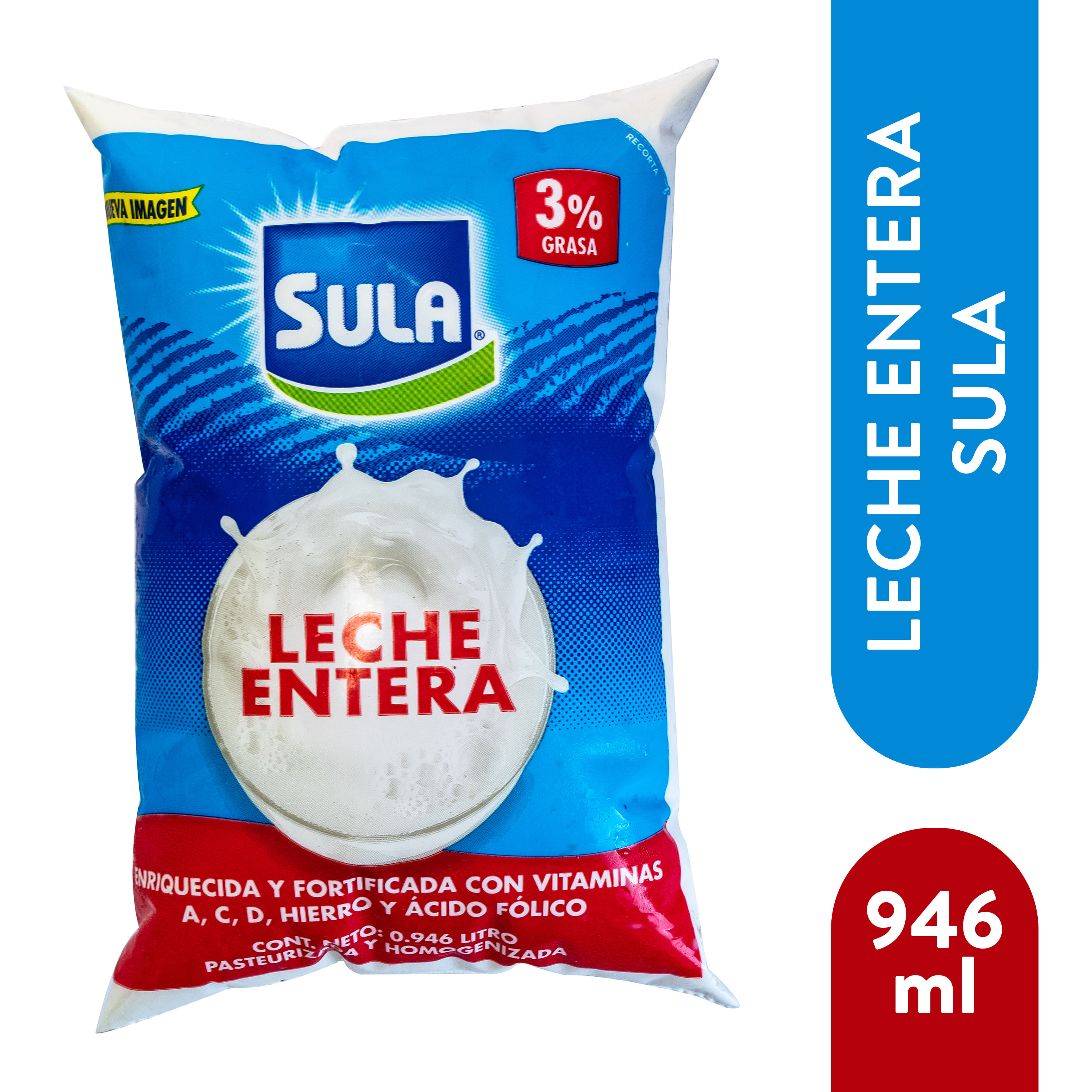 Comprar Leche Entera Sula Uht Enriquecida y Fortificada - 0.946ml