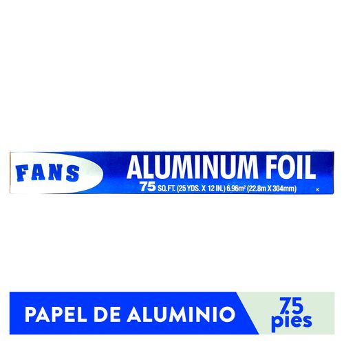 Papel Fans Aluminio - 75 Pies Unidad