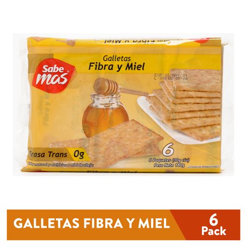 Galleta Sabemas Fibra Miel - 180gr