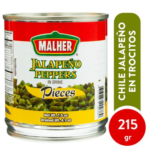 Chile Malher Jalapeño Trocitos- 215gr