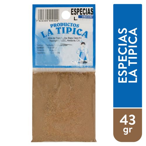 Especias La Tipica - 43Gr
