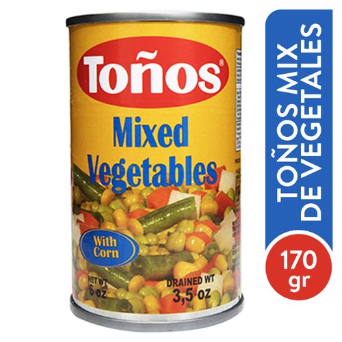 Vegetales Tonos Mixtos 170 Gramos