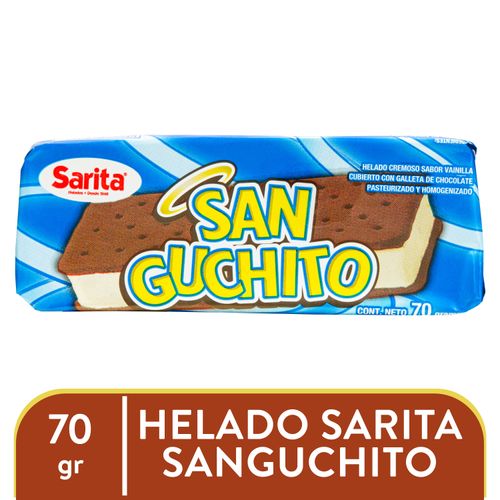 Helado Sarita Sanguchito Vainilla - 70 g