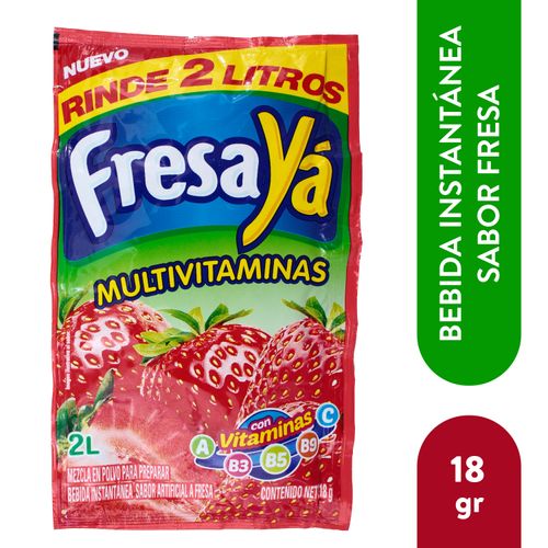 Jugo de Fresa Ya - 18gr