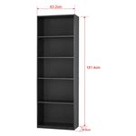 Librer-a-Mainstays-5-Estantes-Roble-Negro-2-7392