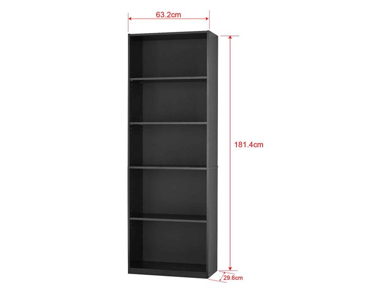 Librer-a-Mainstays-5-Estantes-Roble-Negro-2-7392