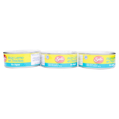 Atun Suli Trocitos En Agua 3pk 420 Gr