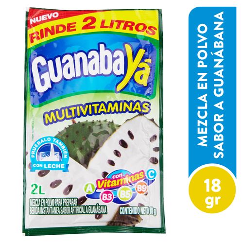 Bebida En Polvo Jugos Ya Guanaba 18 Gr