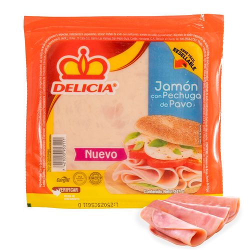 Jamón De Pavo Delicia Empaque Plástico - 247 g