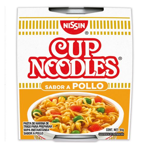 Sopa Instantanea NISSIN Cup Noodles Sabor Pollo Vaso - 64gr