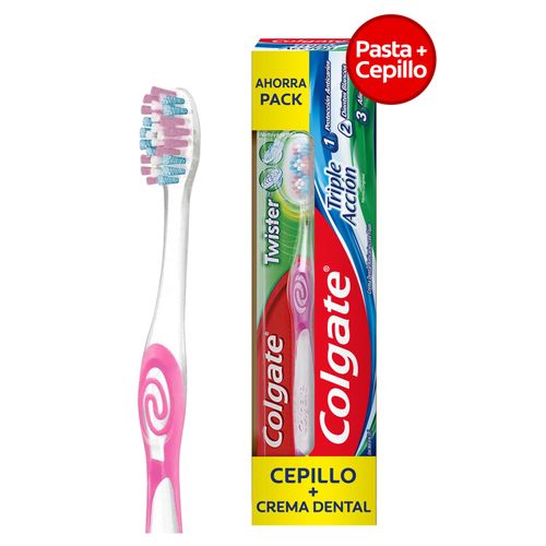 Cepillo Dental Colgate Twister + Triple Accion 50ML