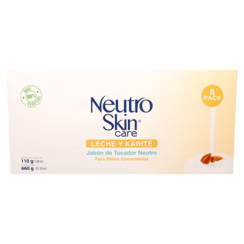 6 Pack Jabón Neutroskin Leche Y Carite -660gr