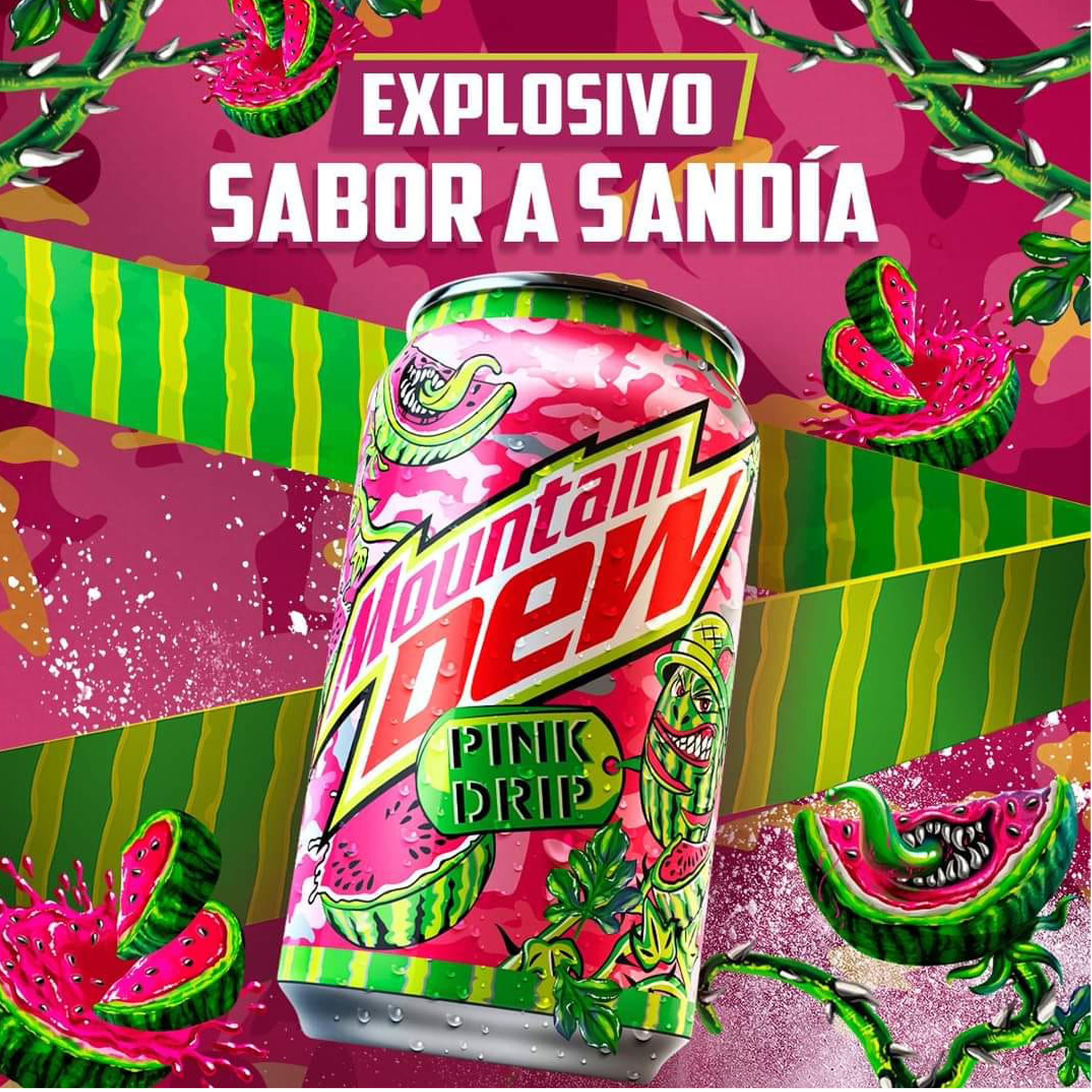 Comprar Pink Drip Mountain Dew Lata 12 onzas | Walmart Honduras