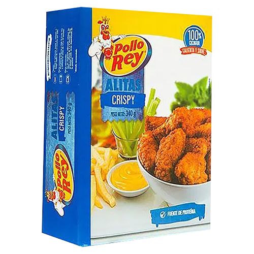 Pollo Rey Alitas Crispy Sin Hueso 340Gramos