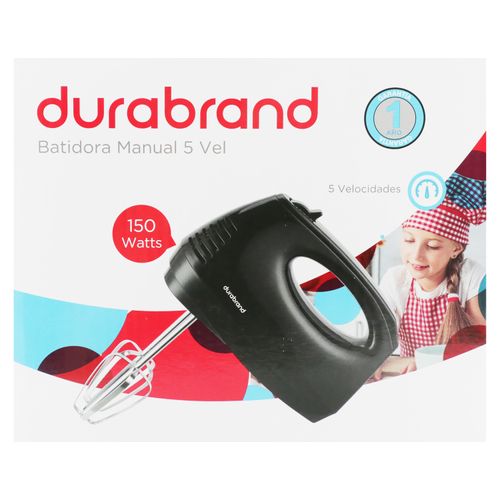 Batidora manual Durabrand 5 velocidades de 150 watts