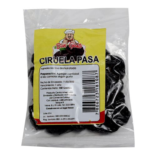 Ciruela Don Gustopasas 150Gr