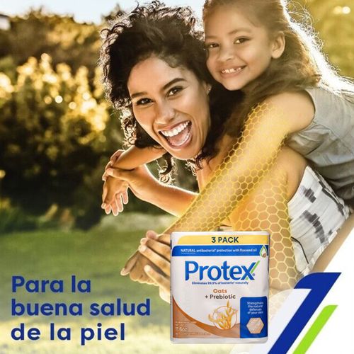 Jabón en Barra Antibacterial Protex  avena, 3 Pack -110 g